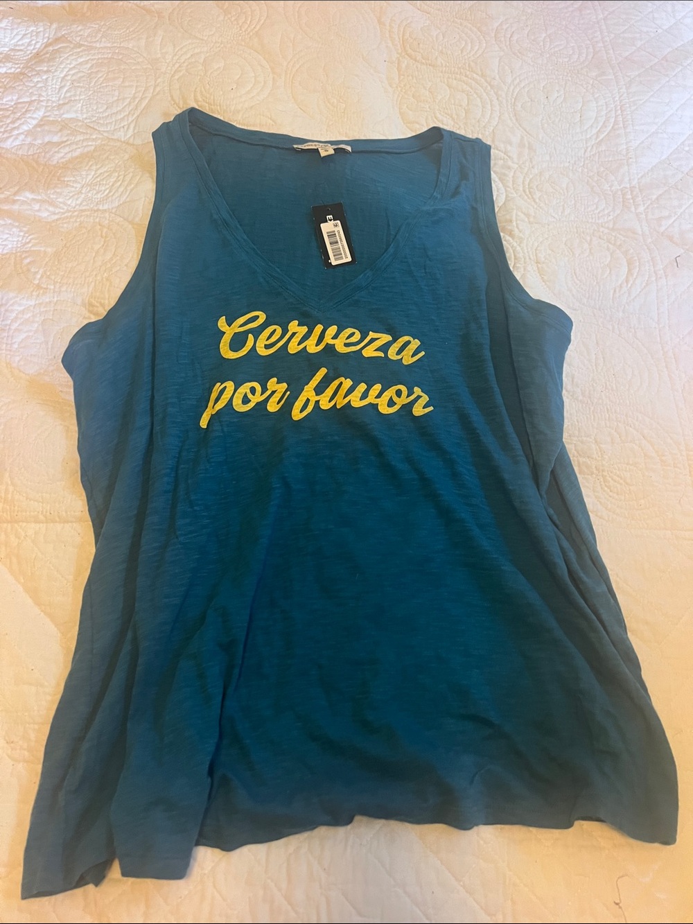 Cerveza Por Favor Teal Women's Tank Top